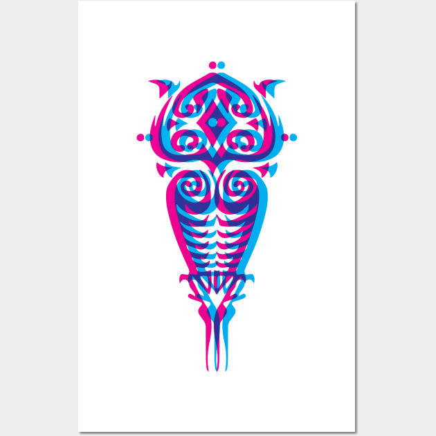 Risograph Raava & Vaatu Wall Art by BundleBeeGraphics